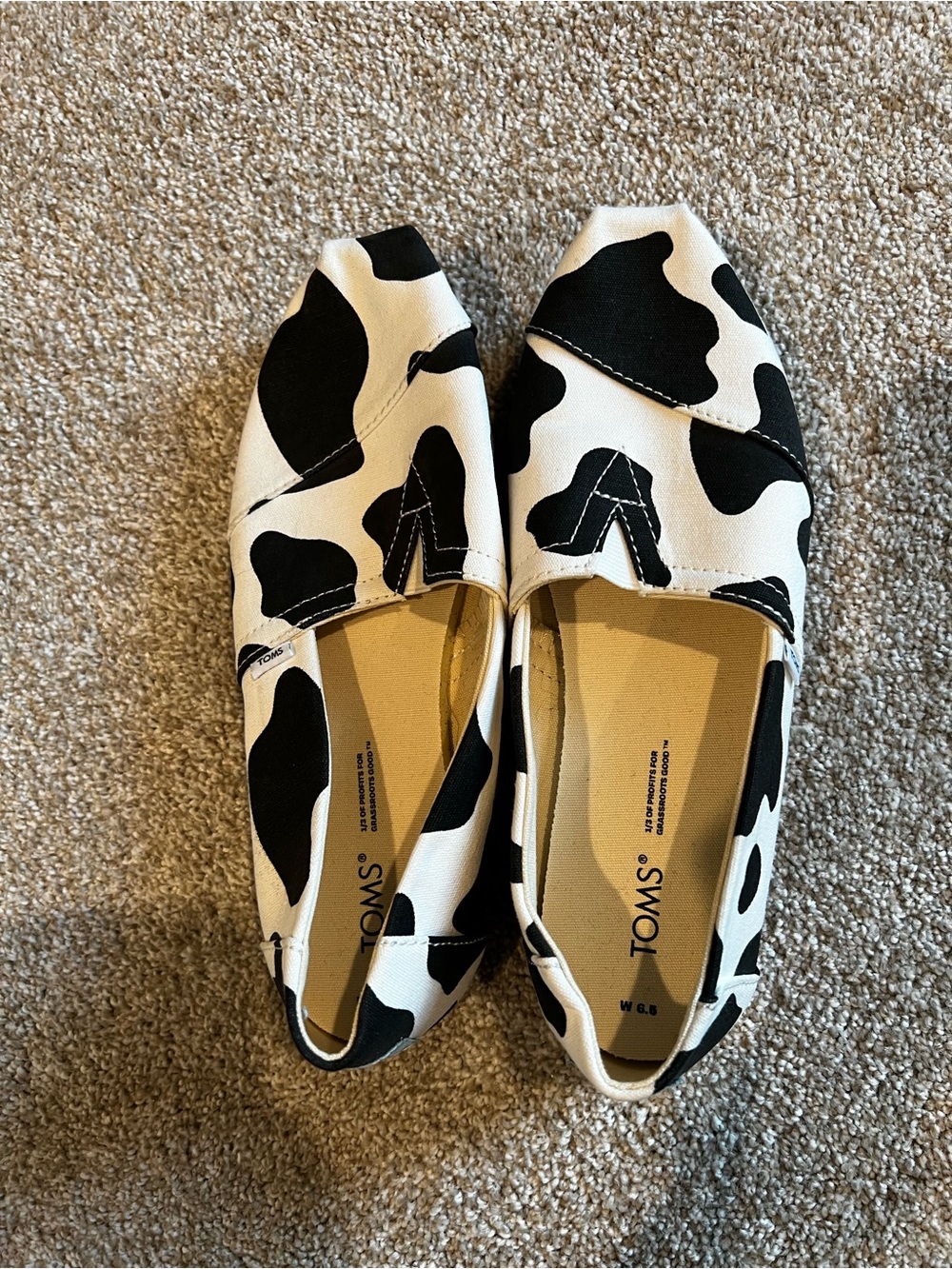 TOMS Cow-Print Slip-On Shoes